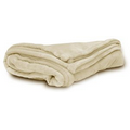 Ivory Micro Fleece Throw Blanket